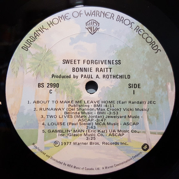 Bonnie Raitt – Sweet Forgiveness - 1977 Original