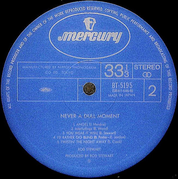 Rod Stewart – Never A Dull Moment - 1978 Japanese Pressing VinylPursuit.com