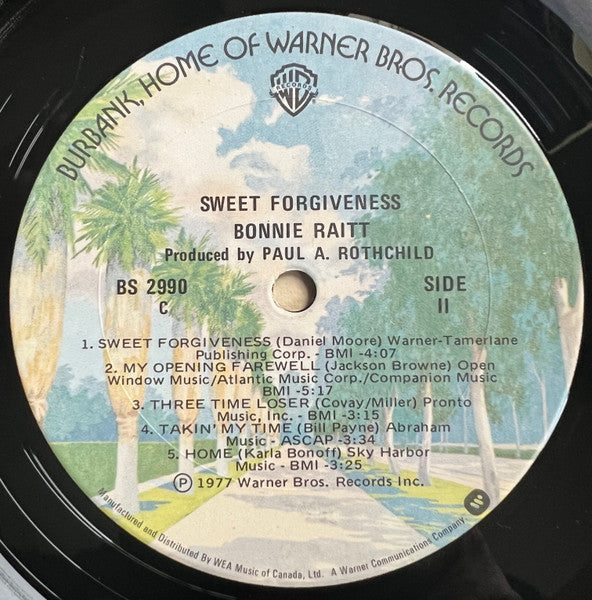 Bonnie Raitt – Sweet Forgiveness - 1977 Original