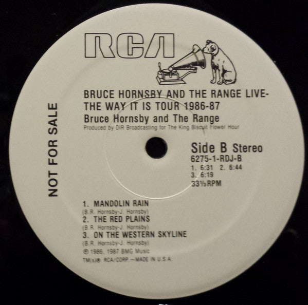Bruce Hornsby And The Range – Live - The Way It Is Tour 1986-87 - PROMO Pressing