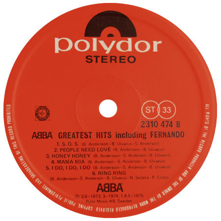 ABBA – Greatest Hits Including Fernando - 1976 Singapore Pressing, Rare