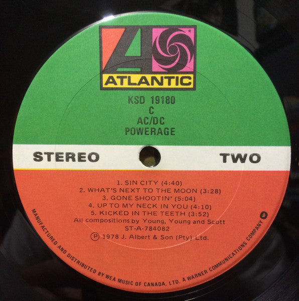 AC/DC – Powerage - 1978 Original! Vinyl Pursuit Inc