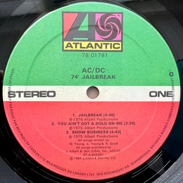 AC/DC – 74 Jailbreak - 1984 Original!