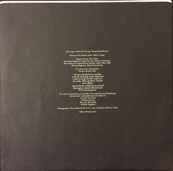 AC/DC - Back In Black - 1980 Original! VinylPursuit.com