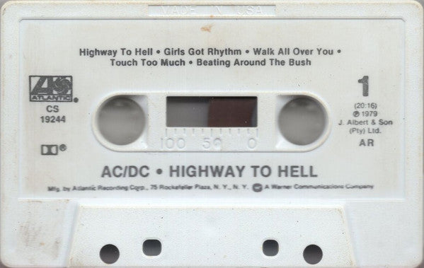 AC/DC – Highway To Hell - 1979 Cassette US, Rare