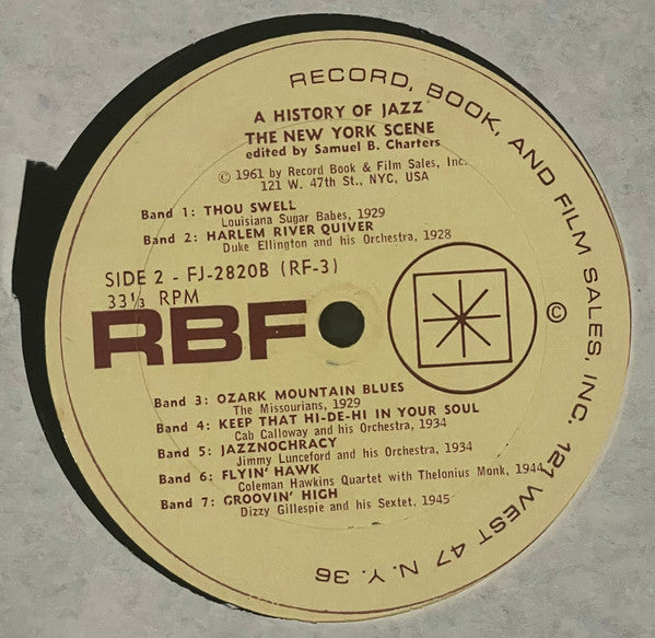 A History Of Jazz: The New York Scene - 1961 Original VinylPursuit.com