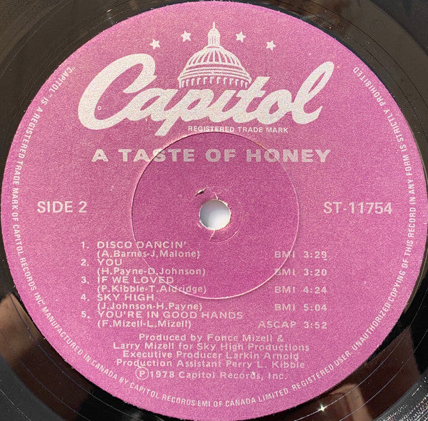 A Taste Of Honey – A Taste Of Honey - 1978 Original