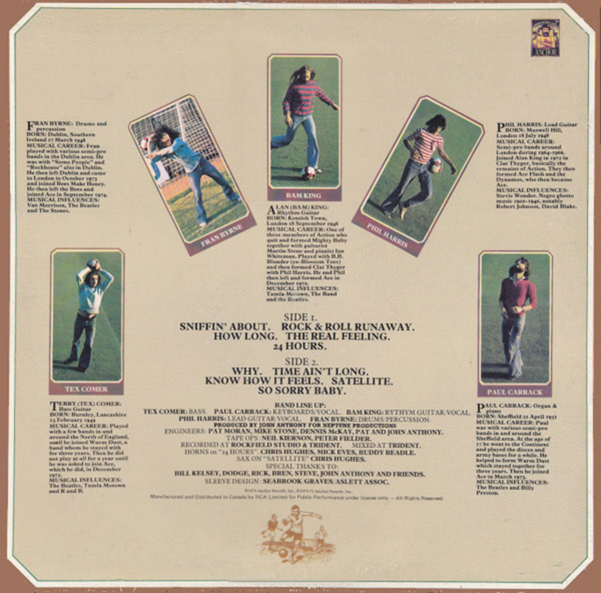 Ace – Five-A-Side - 1974 VinylPursuit.com