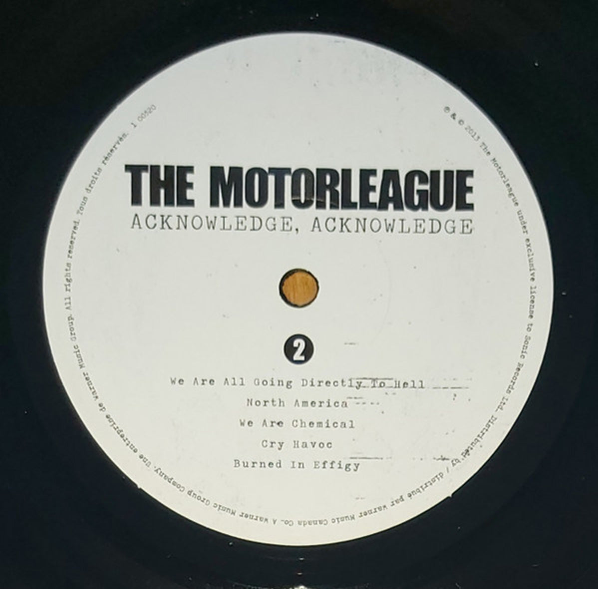 The Motorleague – Acknowledge Acknowledge  - Rare