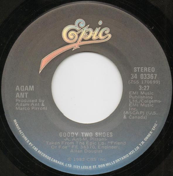 Adam Ant – Goody Two Shoes - 7" Single, 1982