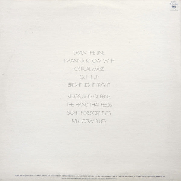 Aerosmith – Draw The Line - 1977 Original