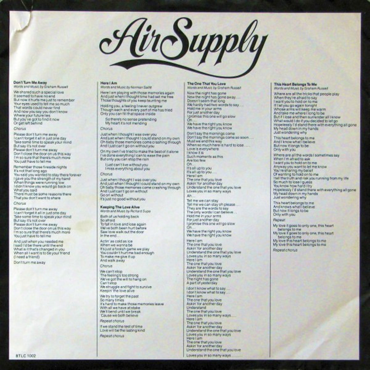 Air Supply – The One That You Love - 1981