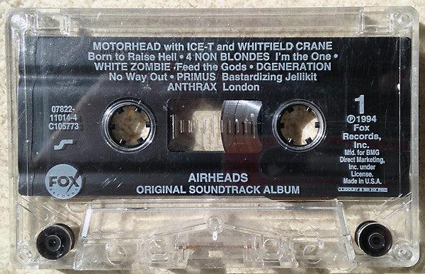 Airheads (Original Soundtrack Album) - Cassette, 1994 US Release