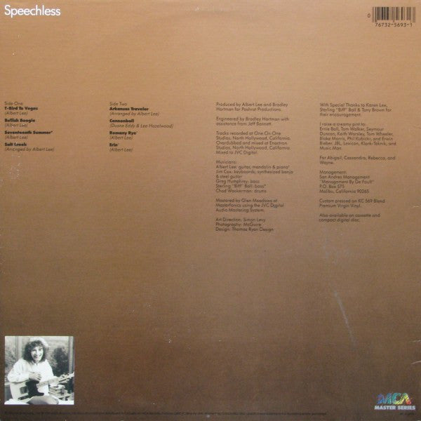 Albert Lee – Speechless - 1986 Original, Bargain! Vinyl Pursuit Inc
