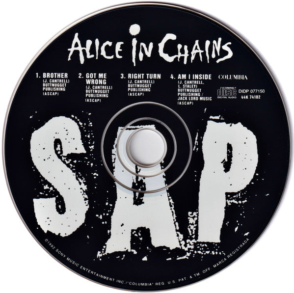 Alice In Chains – Sap - 1992 CD Vinyl Pursuit Inc