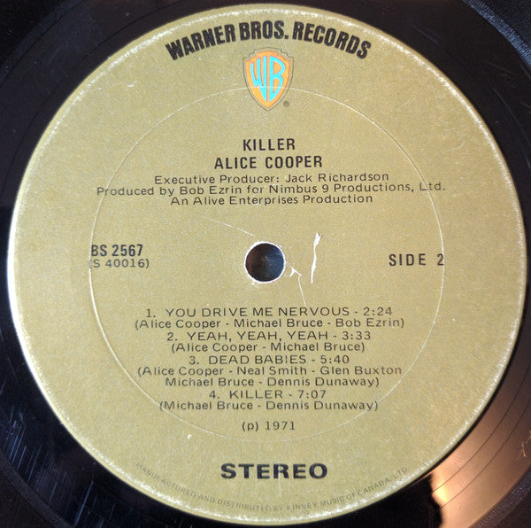 Alice Cooper – Killer - Early Pressing VinylPursuit.com