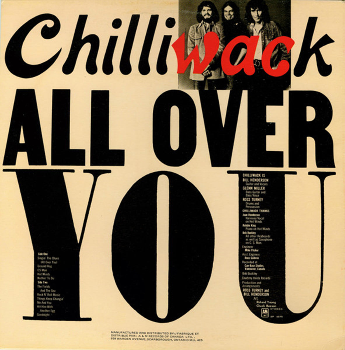 Chilliwack – All Over You - 1974