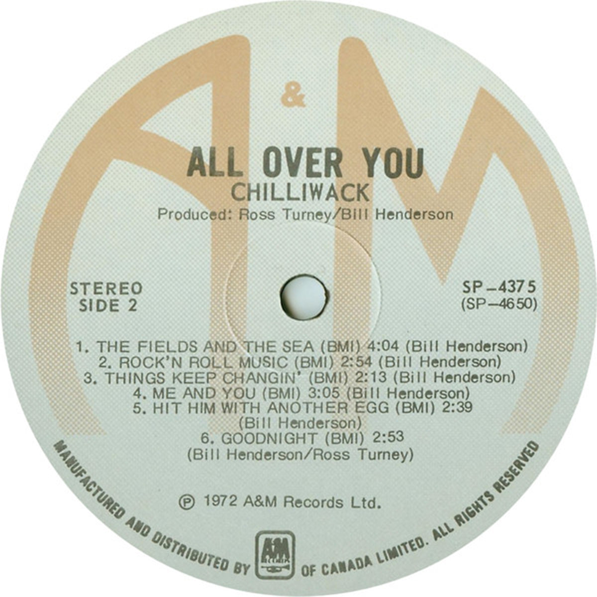 Chilliwack – All Over You - 1974