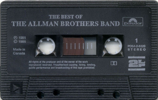The Allman Brothers Band – The Best Of The Allman Brothers Band - Cassette! VinylPursuit.com