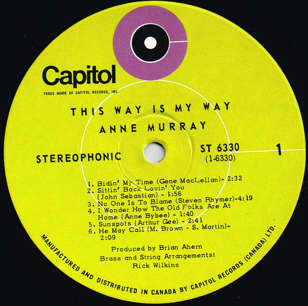Anne Murray – This Way Is My Way - 1969 Original, Bargain! VinylPursuit.com