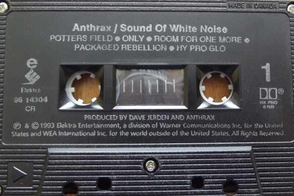 Anthrax – Sound Of White Noise – 1993 Cassette VinylPursuit.com