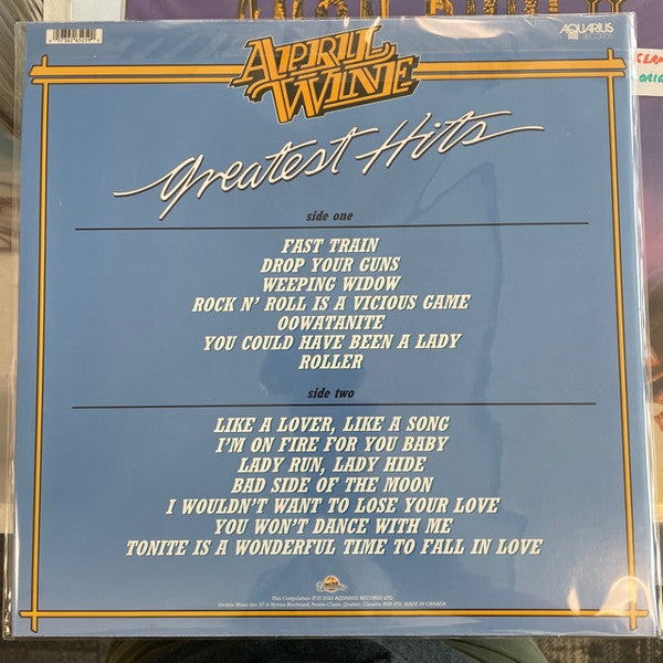 April Wine – Greatest Hits - Blue Vinyl!