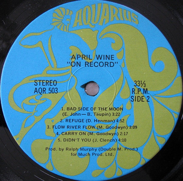 April Wine ‎– On Record - 1972 Original
