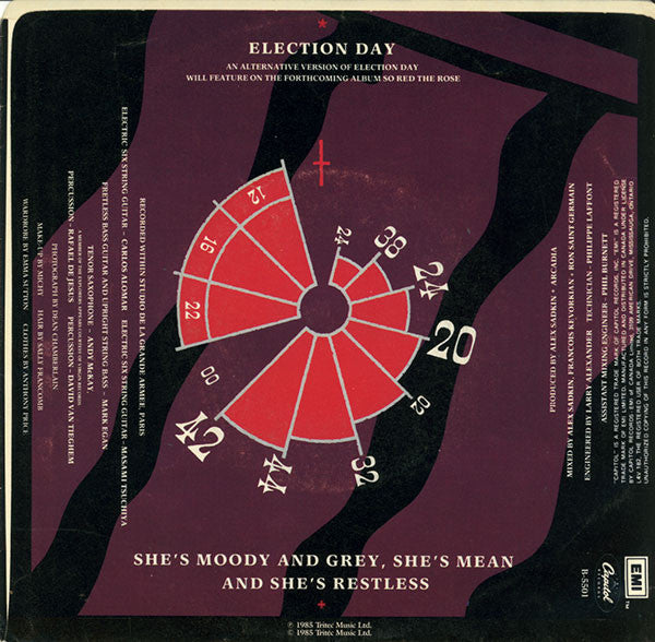 Arcadia – Election Day-  7" Single - 1985