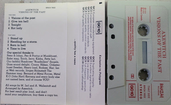 Axewitch – Visions Of The Past – 1984 Cassette, Rare! VinylPursuit.com
