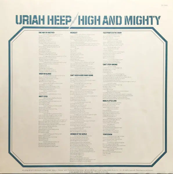 Uriah Heep – High And Mighty - 1976 Original VinylPursuit.com