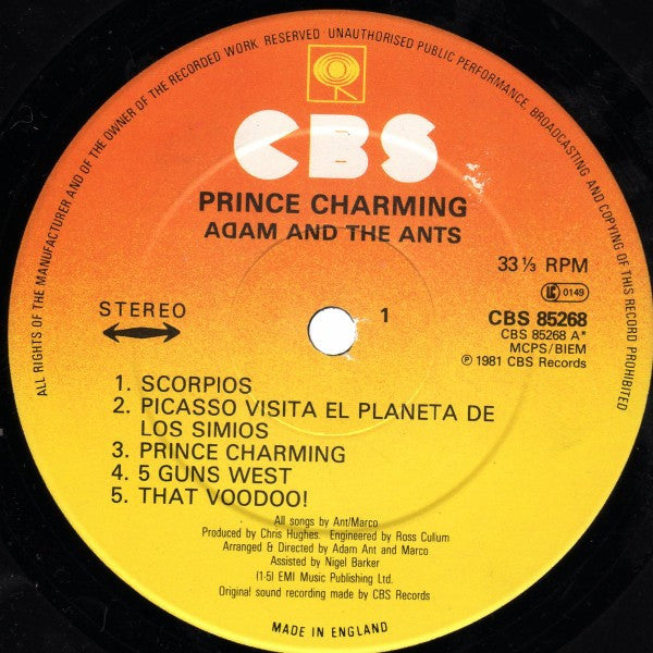 Adam And The Ants – Prince Charming - 1981 UK Original