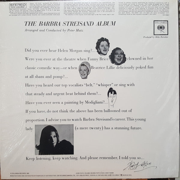 Barbra Streisand – The Barbra Streisand Album - In Shrinkwrap