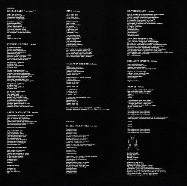 Bauhaus ‎– In The Flat Field - 1980 UK Original, Utopia Cut VinylPursuit.com