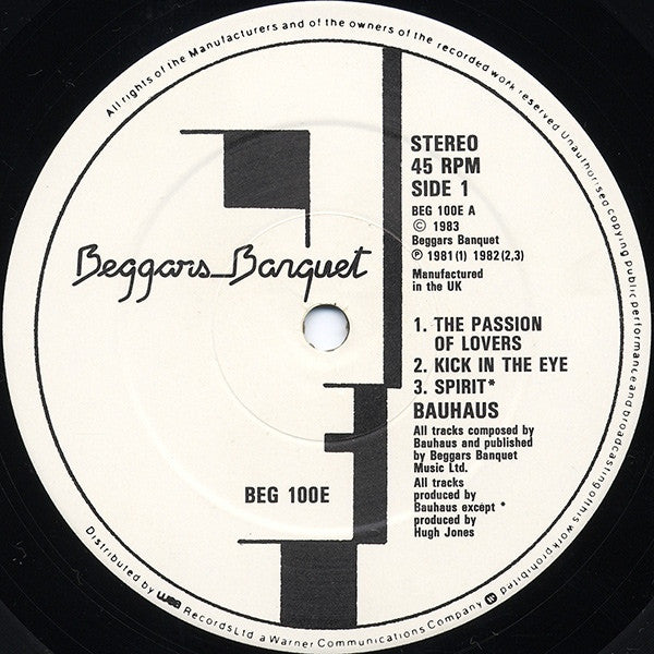 Bauhaus – The Singles 1981-1983 - 1983 UK Original
