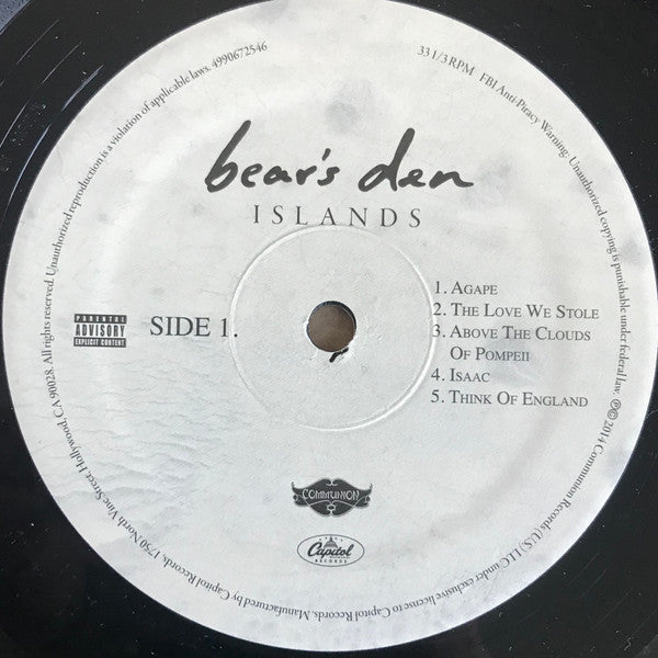 Bear's Den – Islands - Signed!