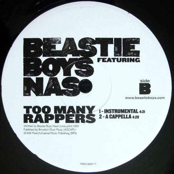 Beastie Boys Featuring Nas – Too Many Rappers VinylPursuit.com