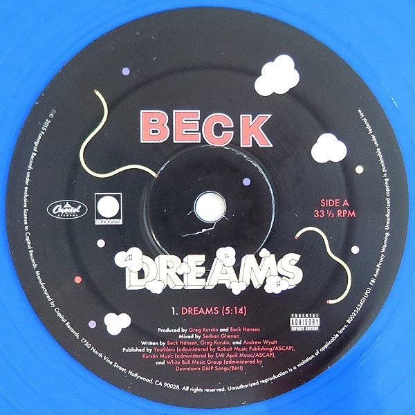 Beck – Dreams - Record Store Day, Single, Limited Edition, Blue Translucent Vinyl