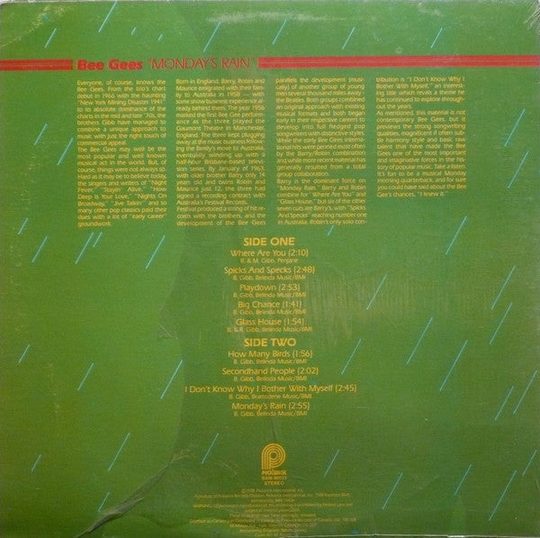 Bee Gees – Monday's Rain - 1978 Original, Bargain! VinylPursuit.com