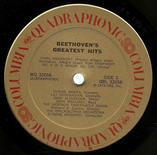 Beethoven – Beethoven's Greatest Hits - 1973 Quadraphonic US Original! VinylPursuit.com