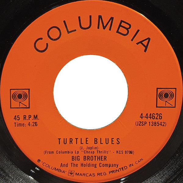 Janis Joplin w Big Brother & The Holding Company – Piece Of My Heart / Turtle Blues-  7"  Single, 1968 Vinyl Pursuit Inc