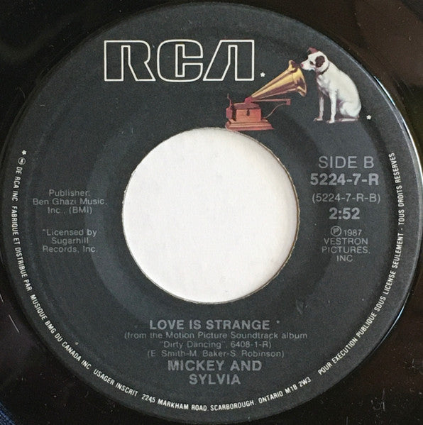 Bill Medley & Jennifer Warnes / Mickey And Sylvia – The Time Of My Life / Love Is Strange - 7" Single, 1987 Vinyl Pursuit Inc