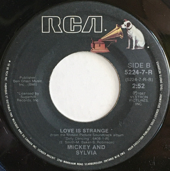 Bill Medley and Jennifer Warnes - Mickey and Sylvia – The Time Of My Life / Love Is Strange - 7" Single, 1988 Original!