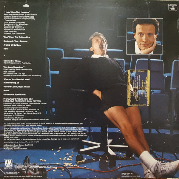 Billy Crystal – Mahvelous! - 1985 Original - Bargain Bin! VinylPursuit.com