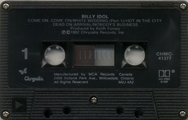 Billy Idol – Billy Idol - 1982 Cassette VinylPursuit.com