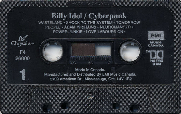 Billy Idol – Cyberpunk - 1993 Cassette