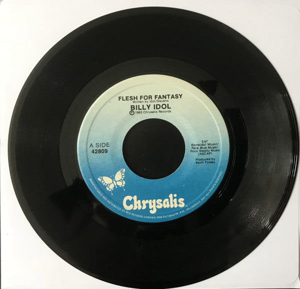 Billy Idol – Flesh for Fantasy -  7" Single, 1984 Original Misprint Vinyl Pursuit Inc