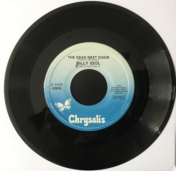 Billy Idol – Flesh for Fantasy -  7" Single, 1984 Original Misprint Vinyl Pursuit Inc