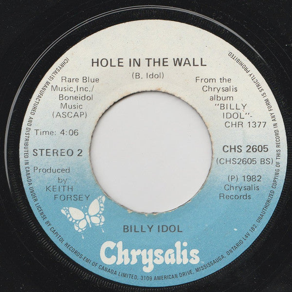 Billy Idol – Hot In The City -  7" Single, 1987