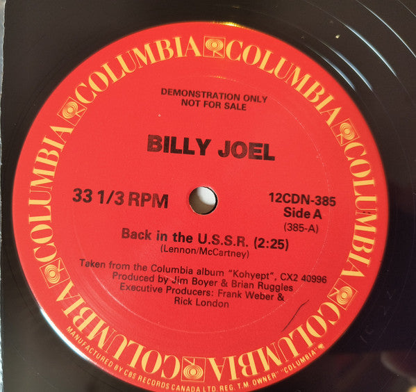 Billy Joel – Back In The USSR - Promo, Rare!