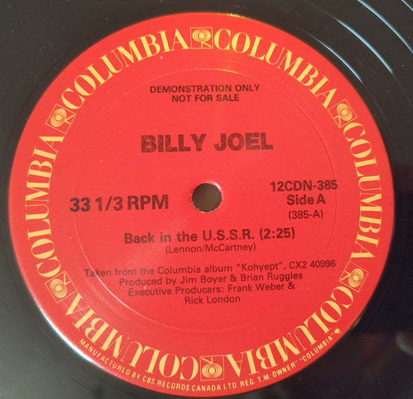 Billy Joel – Back In The USSR - Promo, Rare!